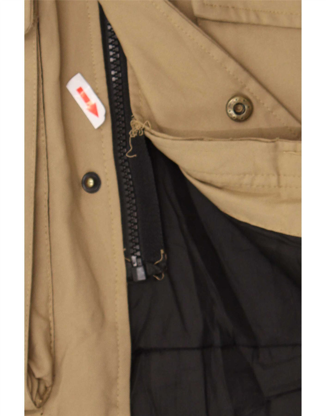 Jack & Jones Herren-Parka mit Kapuze, UK 38, mittelbeigefarbenes Polyester