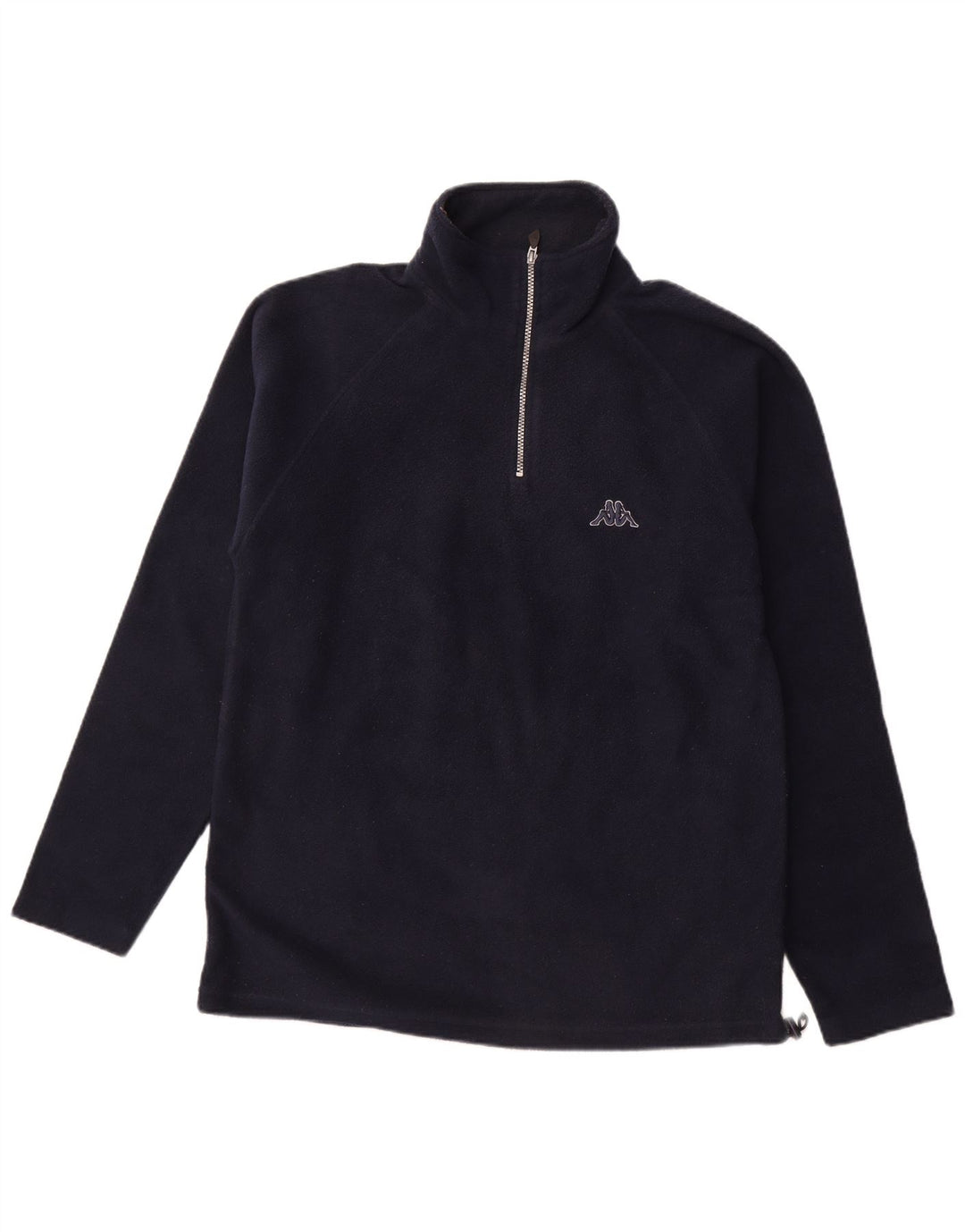 KAPPA Herren-Fleecepullover mit Reißverschluss am Hals, mittelmarineblaues Polyester