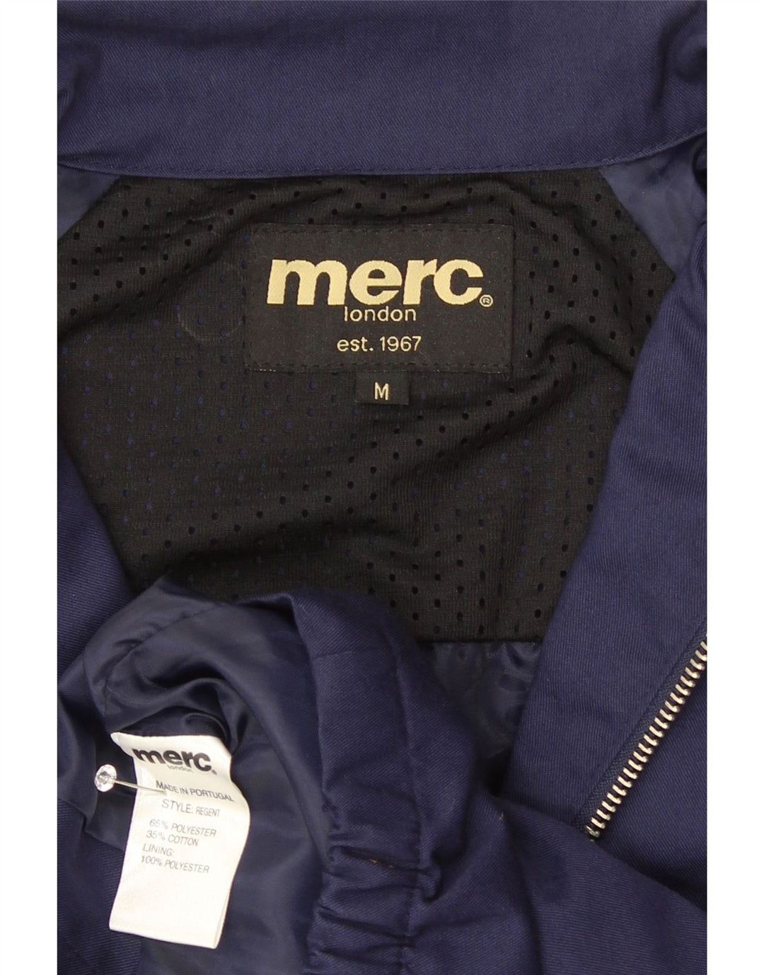 Merc Herren Bomberjacke UK 38 Medium Marineblau Polyester