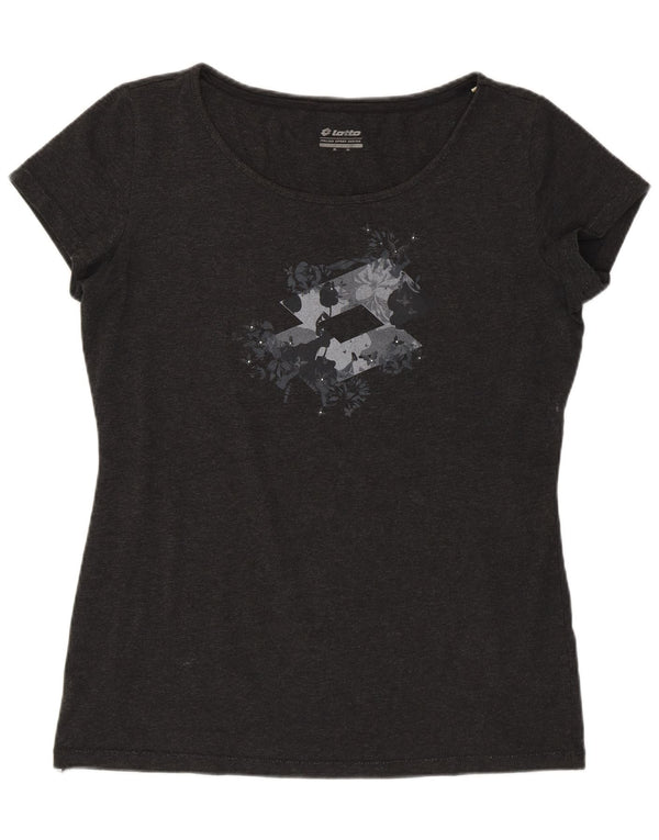 Lotto Damen Grafik-T-Shirt-Oberteil UK 18 XL Grau
