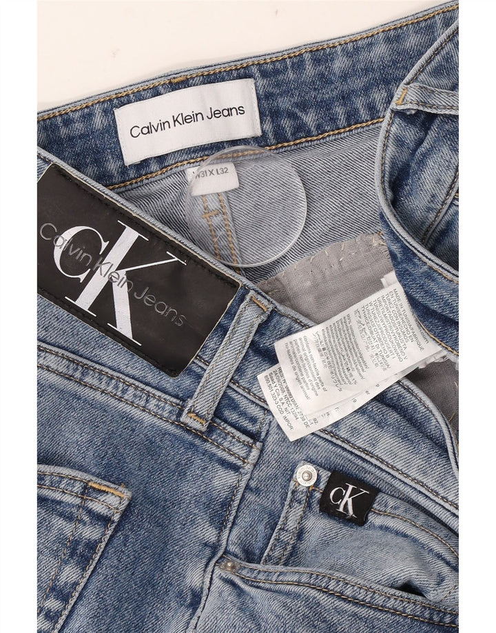 Calvin Klein Herren Slim Jeans W31 L32 Blaue Baumwolle