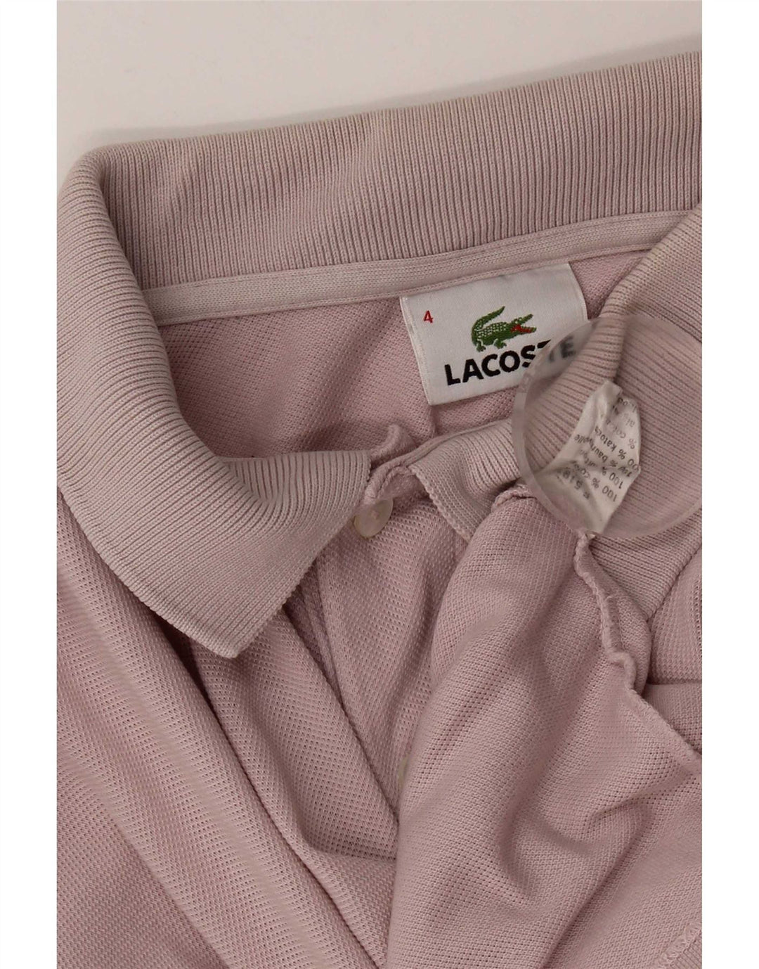 Lacoste Herren-Poloshirt, Größe 4, mittelrosa, Baumwolle