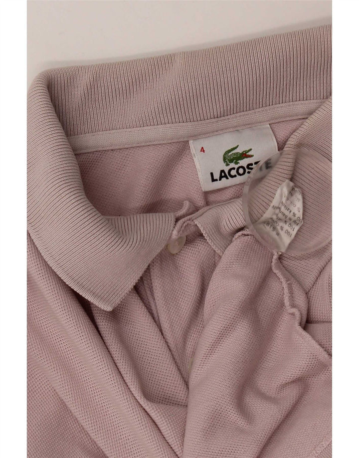 Lacoste Herren-Poloshirt, Größe 4, mittelrosa, Baumwolle