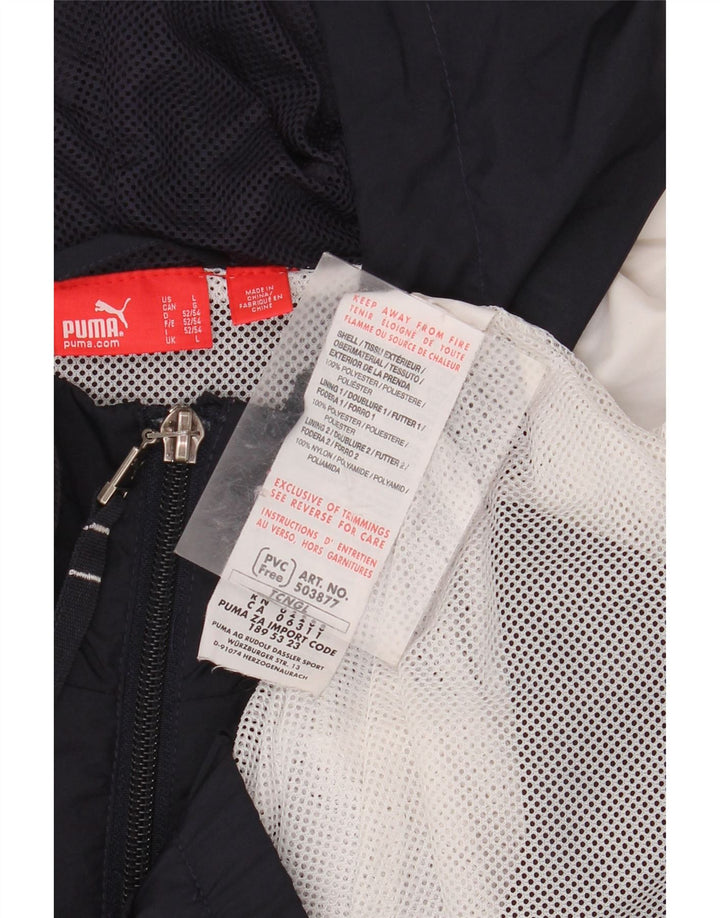 PUMA Herren-Trainingsanzug mit Kapuze, Oberteil, Jacke, groß, Marineblau, Farbblock