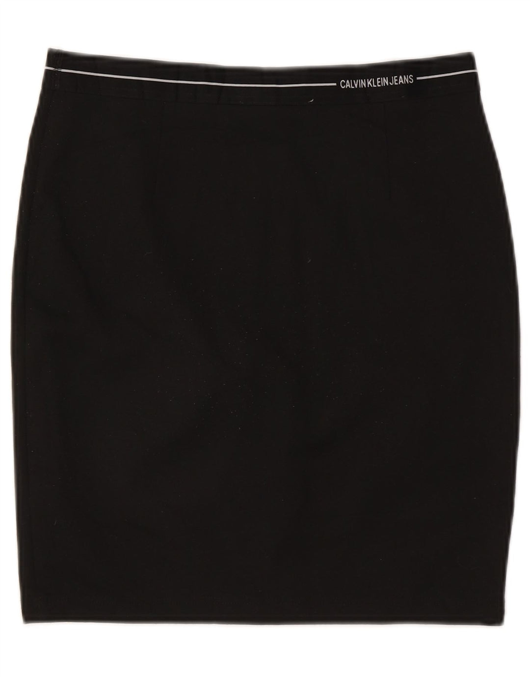 CALVIN KLEIN Damen Bleistiftrock Groß W32 Schwarz Polyester