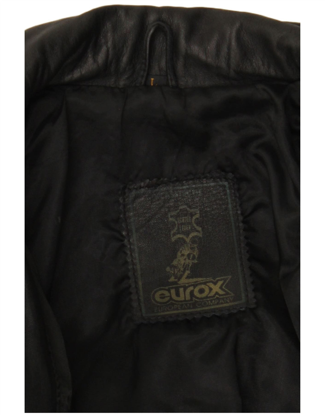 EUROX Grafische Leder-Rennjacke für Herren, UK 40, großes schwarzes Leder