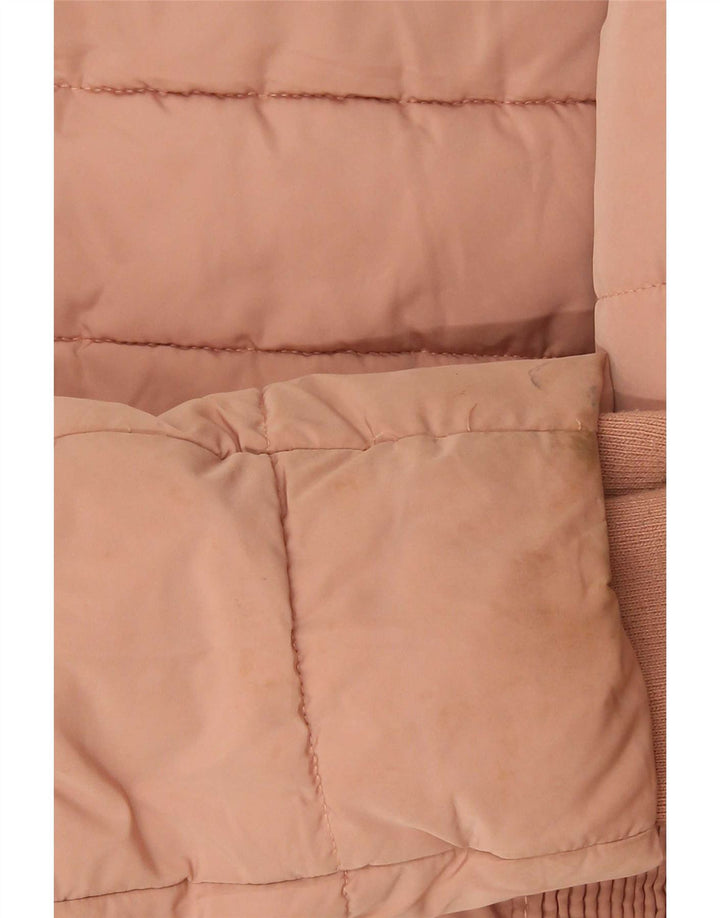 Zara Damen Wattierte Jacke UK 12 Mittelrosa Polyester
