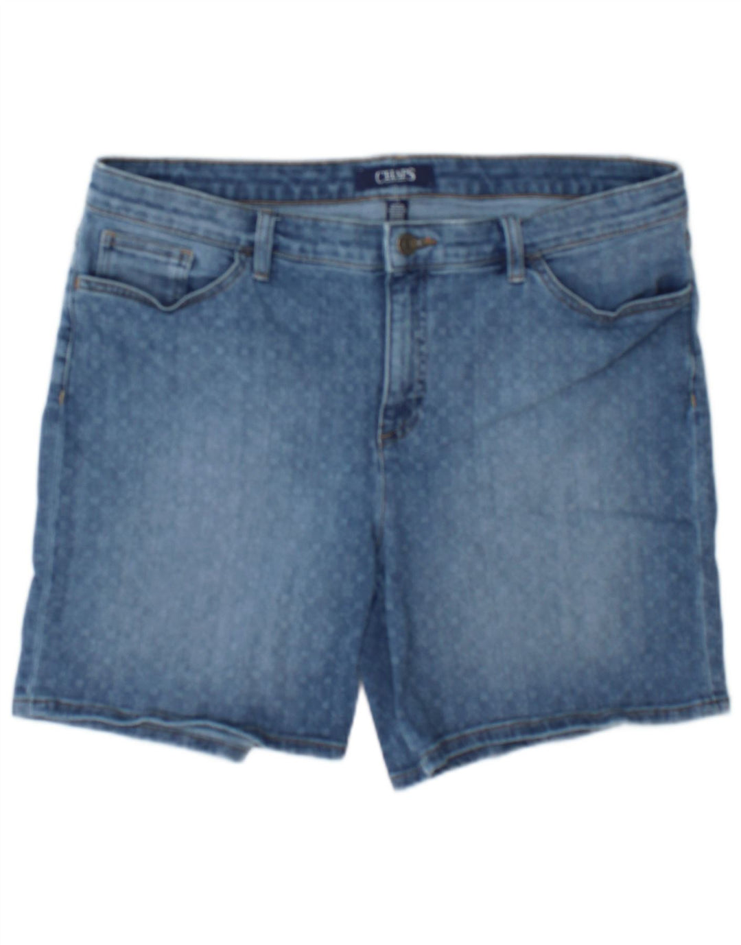 Chaps Damen-Jeansshorts, US 14, XL, W36, blau gepunktete Baumwolle