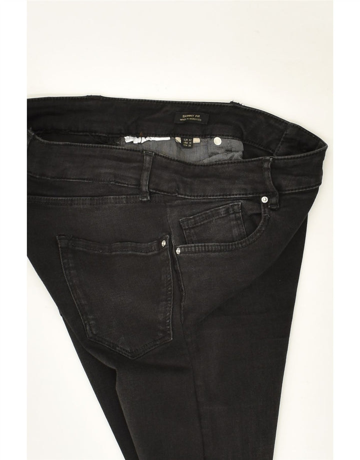MASSIMO DUTTI Womens Skinny Jeans W28 L27 Black Cotton | Vintage Massimo Dutti | Thrift | Second-Hand Massimo Dutti | Used Clothing | Messina Hembry 