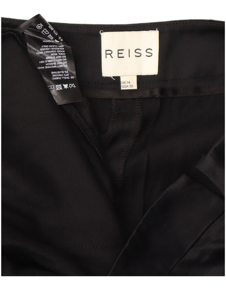 REISS Damen Freizeitshorts UK 14 Large W32 Schwarze Viskose