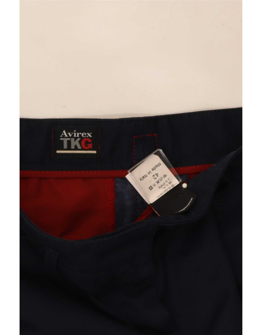 Avirex Damen Bootcut Chino Hose IT 42 Medium W32 L35 Marineblau Baumwolle