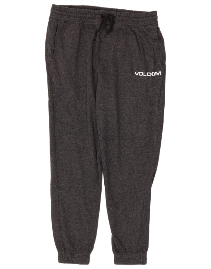 Volcom Herren-Trainingshose mit grafischem Muster, große graue Baumwolle