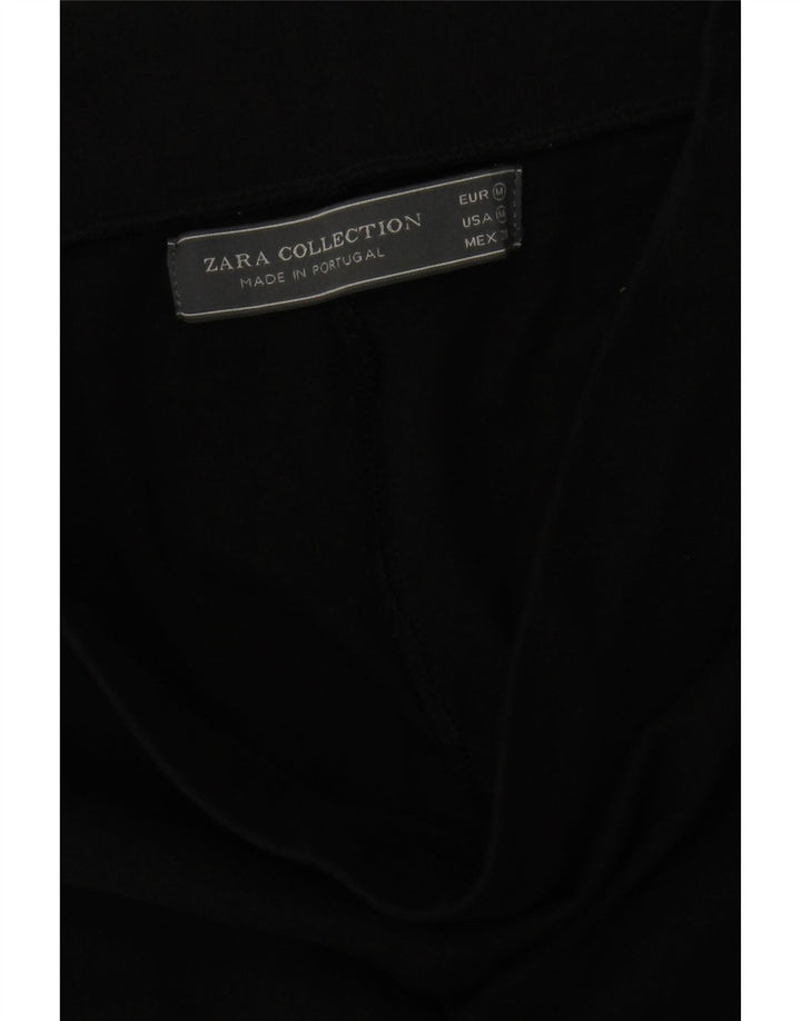 Zara Damen Trainingshose Jogger UK 12 Medium Schwarz