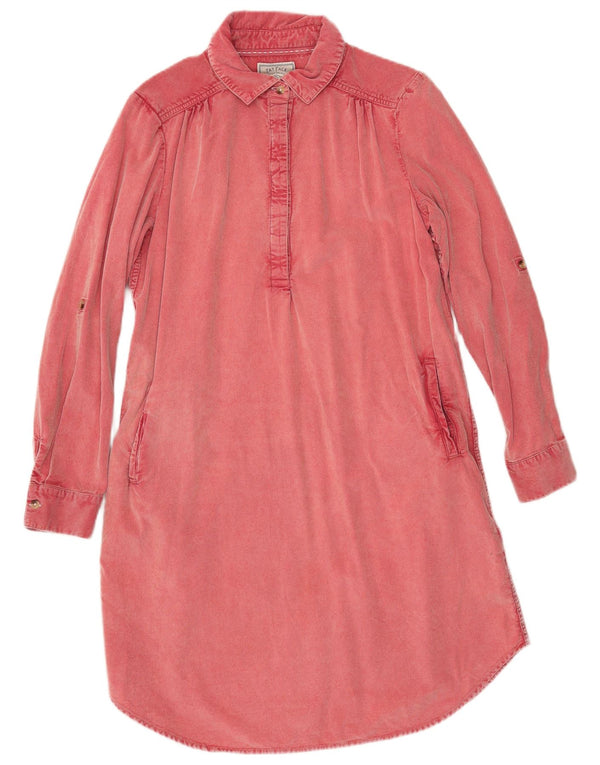Fat Face Womens Corduroy Shirt Dress UK 12 Medium Red Cotton