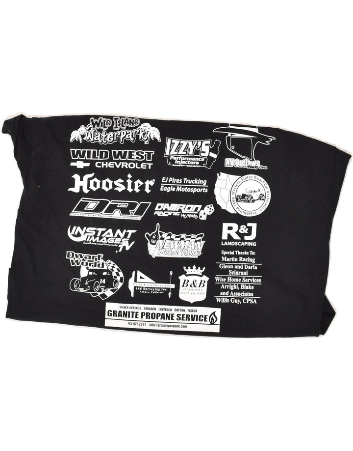 VINTAGE Mens Graphic T-Shirt Top Large Black Vintage Vintage and Second-Hand Vintage from Messina Hembry 