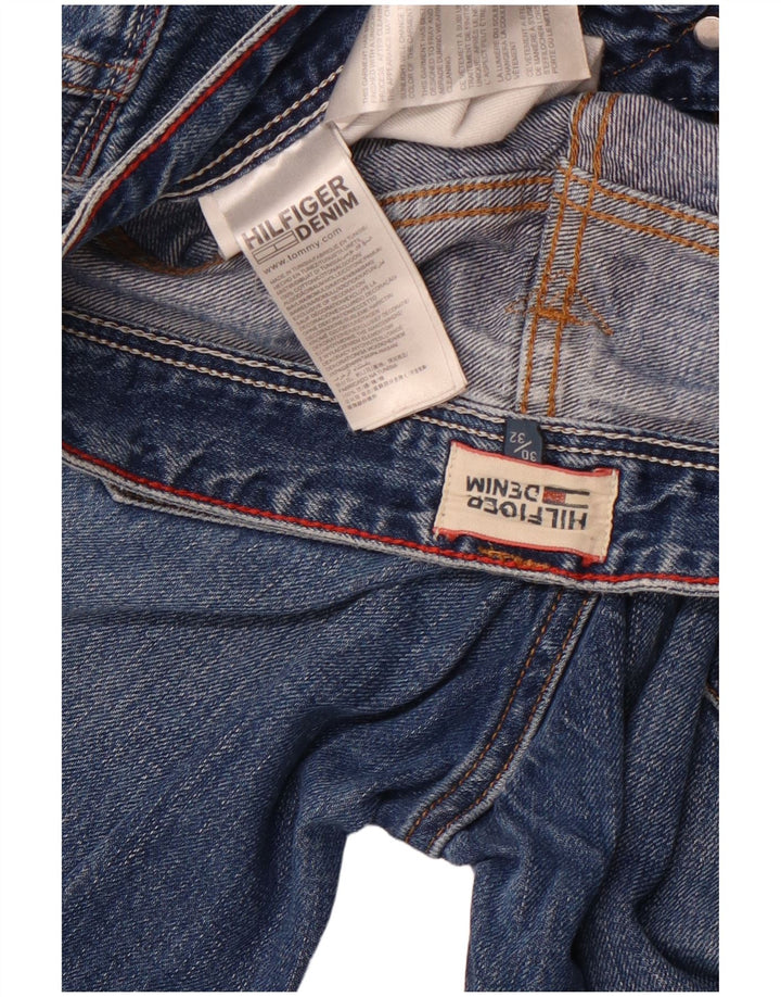 TOMMY HILFIGER Herren Straight Jeans W30 L32 Blaue Baumwolle