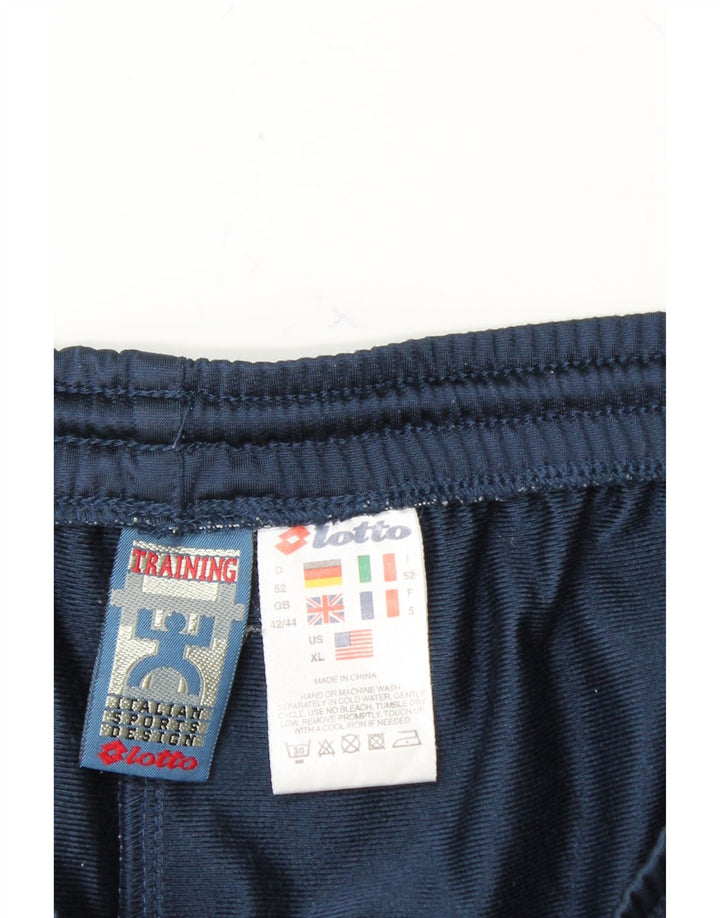 LOTTO Mens Graphic Tracksuit Trousers 2XL Navy Blue Polyester Vintage Lotto and Second-Hand Lotto from Messina Hembry 