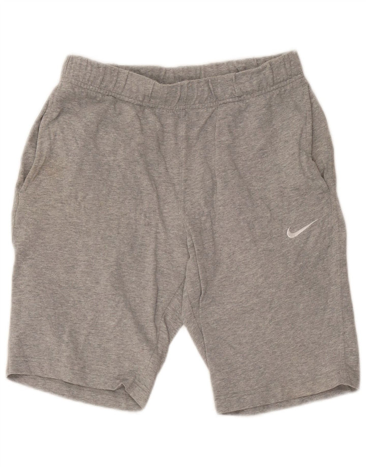 Nike Herren-Freizeitshorts, klein, grau gefleckte Baumwolle