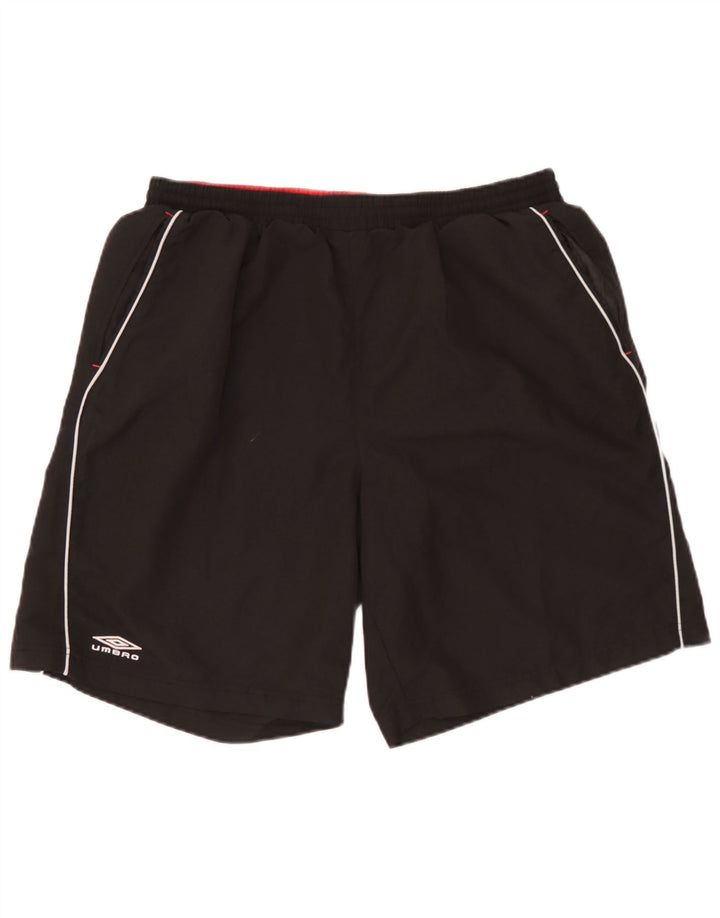 Umbro Herren-Badeshorts mit Grafik, 2XL, schwarzes Polyester