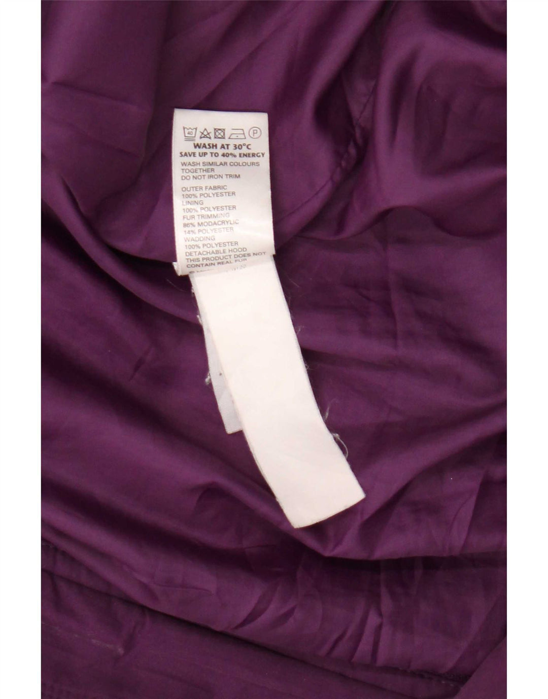 Marks & Spencer Damen Parka mit Kapuze, UK 20 2XL, Lila, Polyester