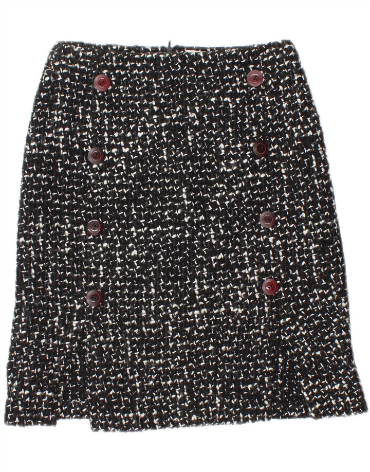 VINTAGE Womens A-Line Skirt IT 44 Medium W28  Black Flecked Vintage Vintage and Second-Hand Vintage from Messina Hembry 