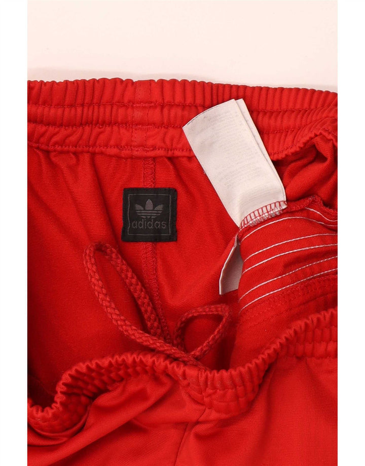 Adidas Herren-Trainingshose aus mittelrotem Polyester