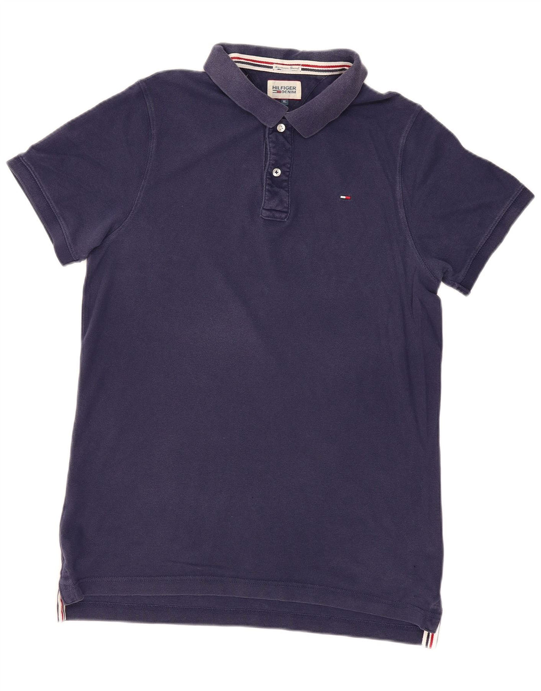 TOMMY HILFIGER Herren Poloshirt XL Marineblau Baumwolle