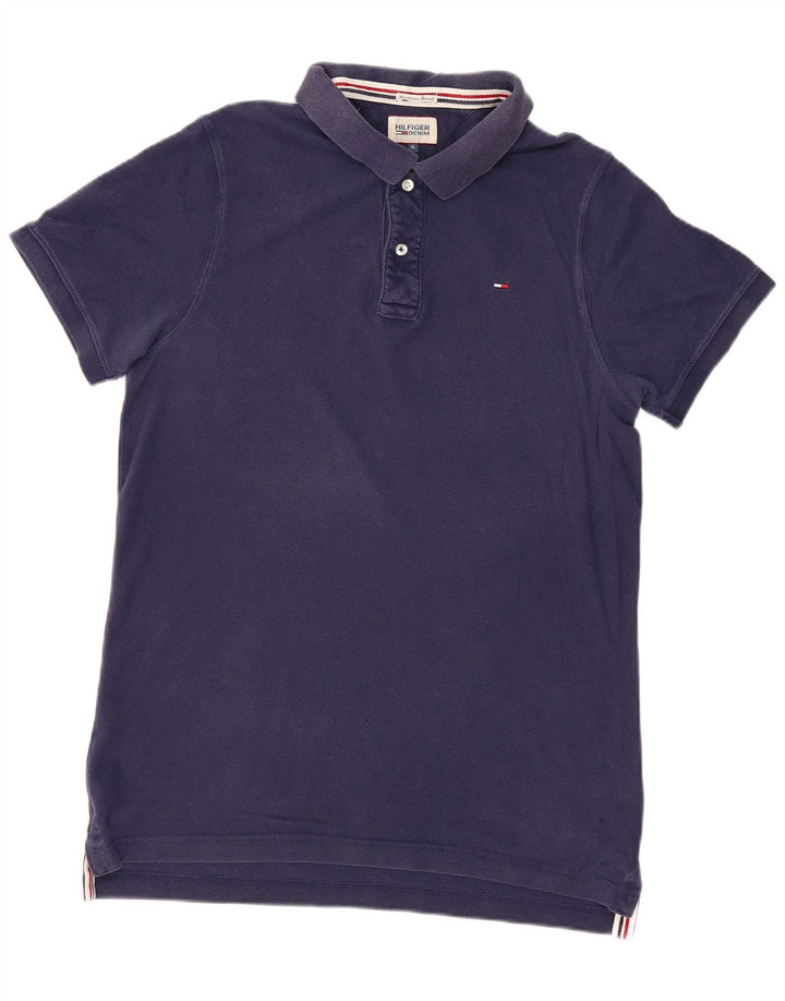 TOMMY HILFIGER Herren Poloshirt XL Marineblau Baumwolle
