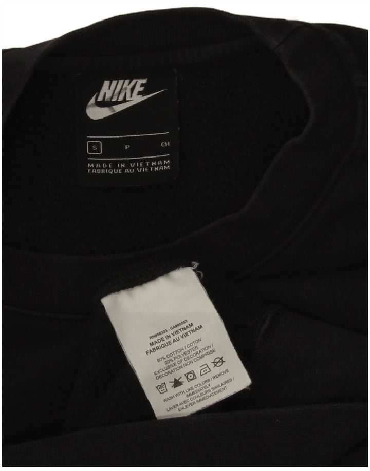 Nike Herren-Sweatshirt mit lockerer Passform, Größe S, schwarze Baumwolle