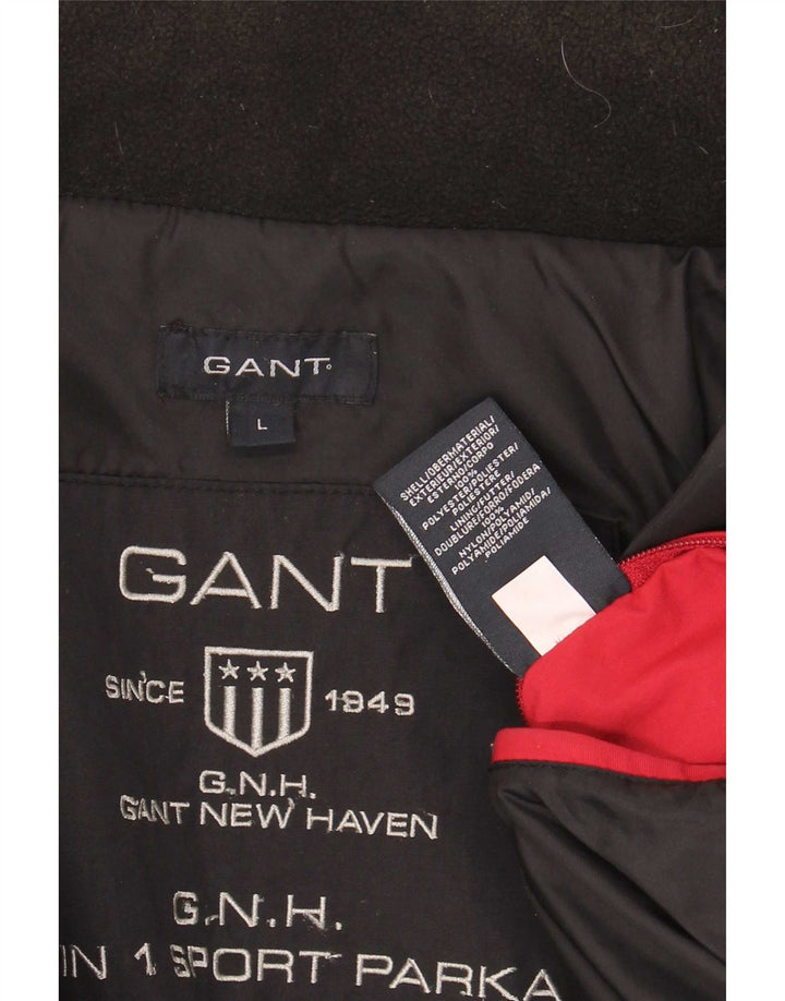 Gant Herren Liner Fleece Jacke UK 40 Large Schwarz Polyester