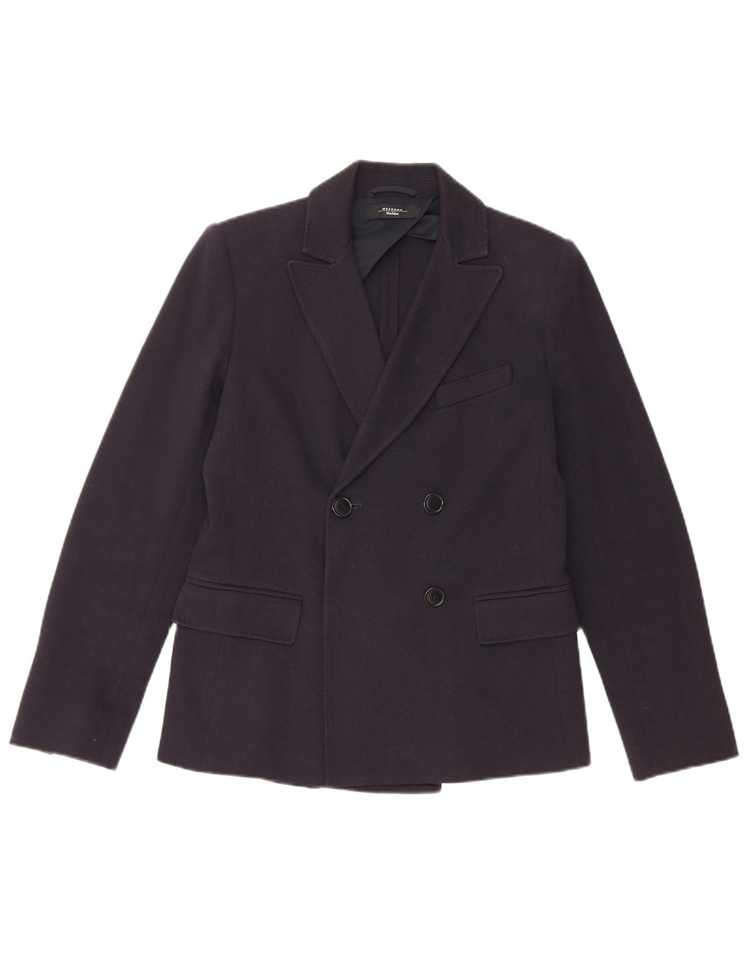 Max Mara Damen-Wochenend-Zweireiher-Blazer-Jacke, Gr. 10, Marineblau