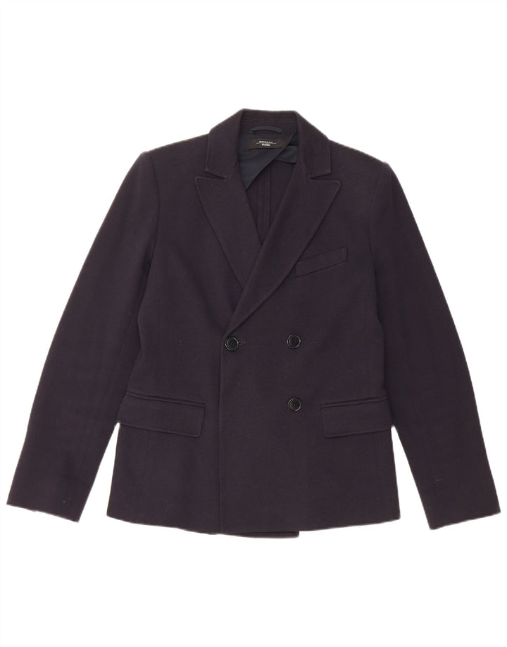 Max Mara Damen-Wochenend-Zweireiher-Blazer-Jacke, Gr. 10, Marineblau