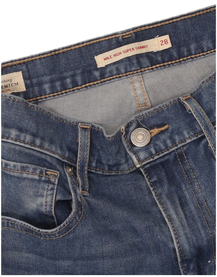 LEVI'S Damen Mile High Röhrenjeans mit hoher Taille, W28, L29, Blau