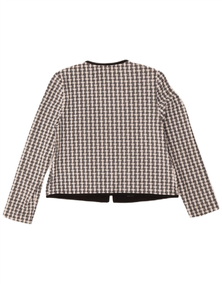 Marks & Spencer Damen Bolerojacke UK 12 Mittelschwarz kariertes Polyester