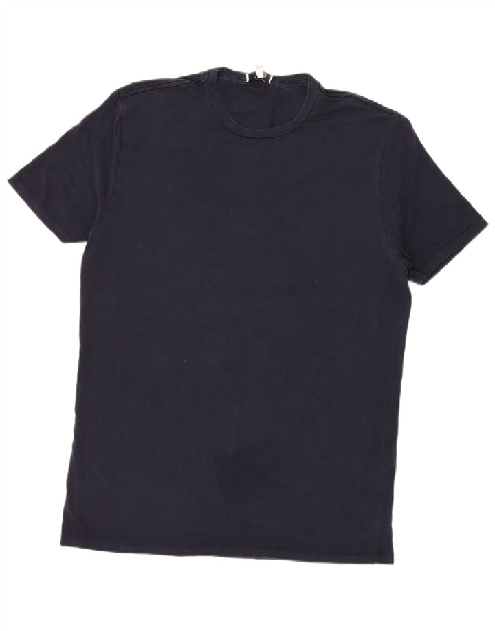 Reiss Herren T-Shirt Top Large Marineblau Lyocell