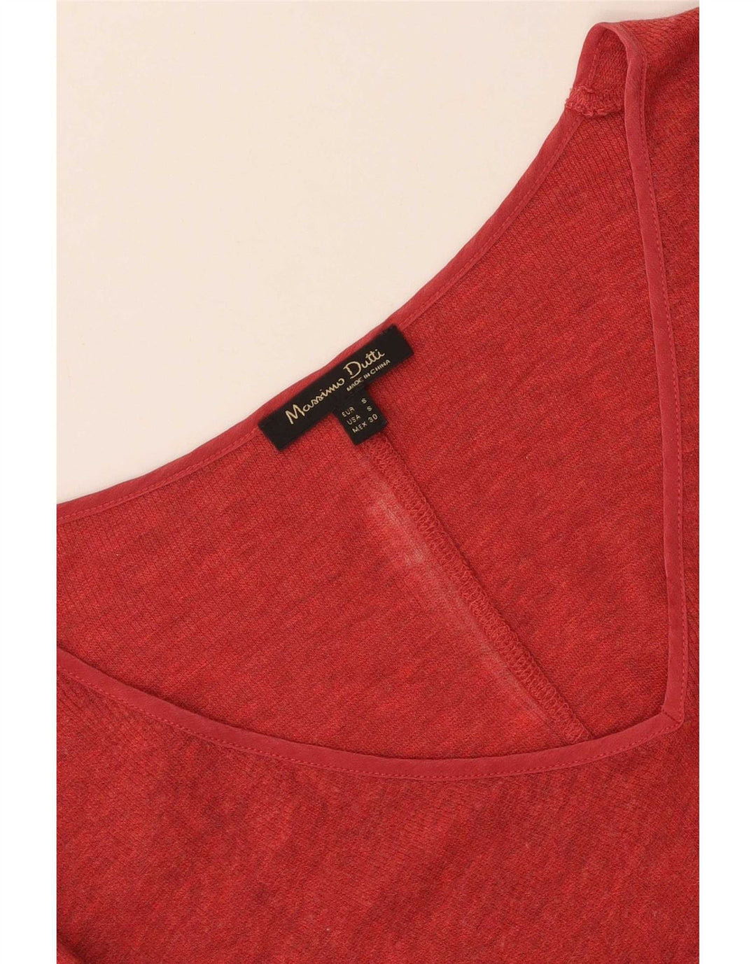Massimo Dutti Damen Top Langarm UK 10 Small Red