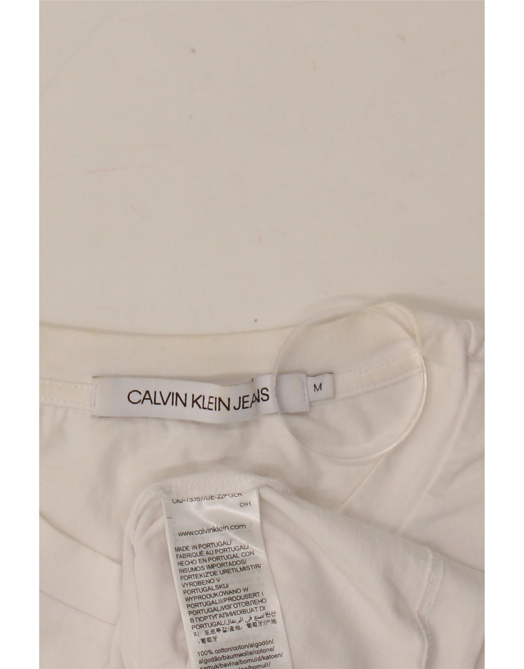 Calvin Klein Jeans Herren-T-Shirt mit Grafik, mittelweiße Baumwolle