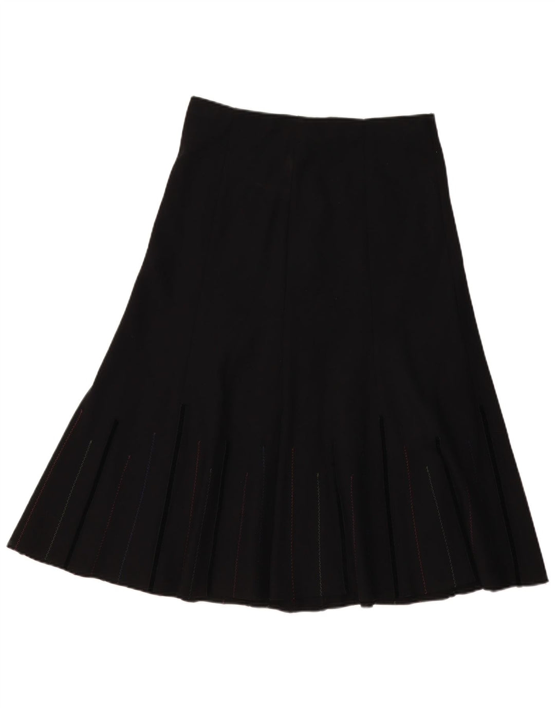 Marks & Spencer Damen A-Linien-Rock UK 12 Medium W32 Schwarz Polyester
