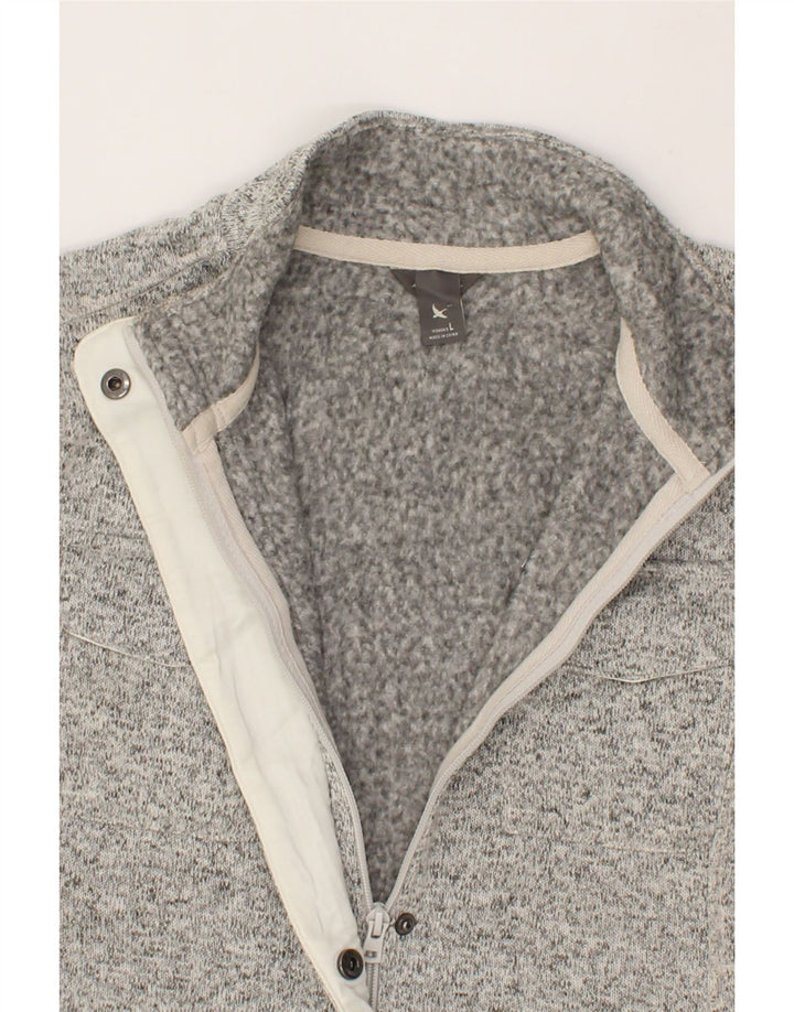 EDDIE BAUER Womens Tracksuit Top Jacket UK 16 Large Grey Polyester Vintage Eddie Bauer and Second-Hand Eddie Bauer from Messina Hembry 