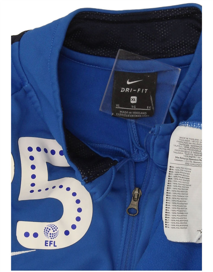 Nike Herren Dri Fit Graphic Pullover-Trainingsanzug-Oberteil, XL, Blau, Farbblock