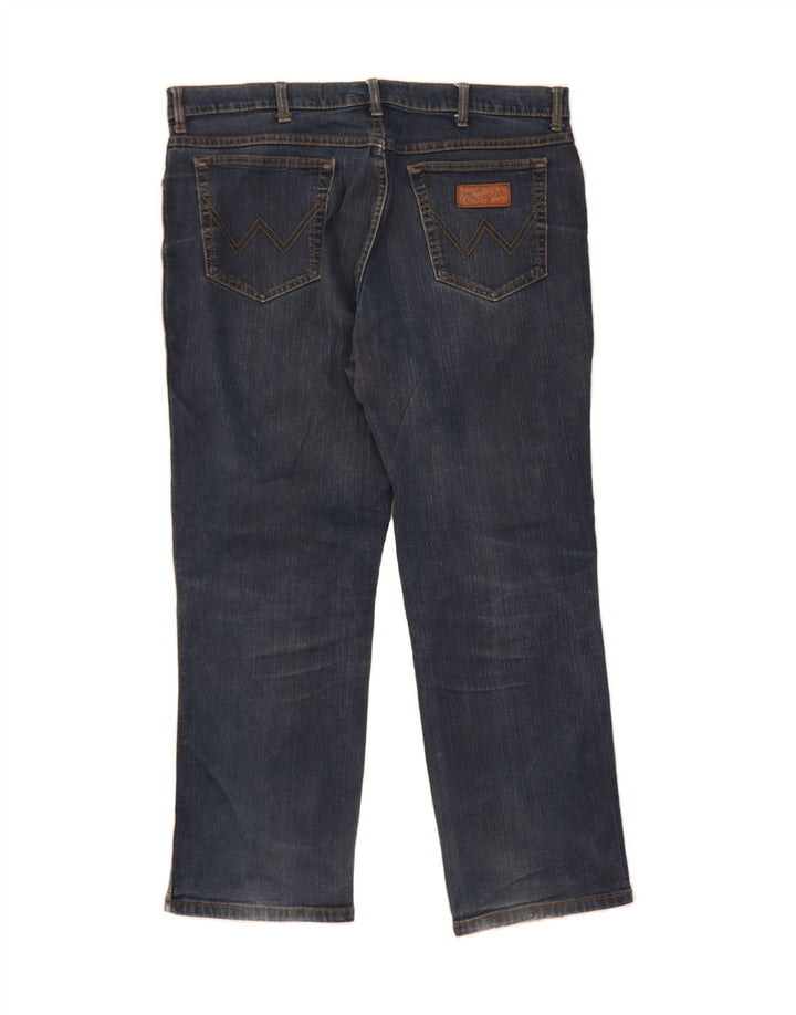 WRANGLER Mens Straight Jeans W40 L29 Navy Blue Vintage Wrangler and Second-Hand Wrangler from Messina Hembry 