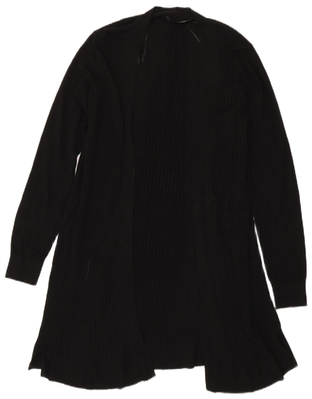 Marks & Spencer Damen Longline Open Cardigan Pullover UK 14 Medium Schwarz