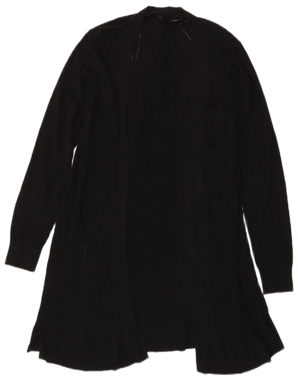 Marks & Spencer Damen Longline Open Cardigan Pullover UK 14 Medium Schwarz