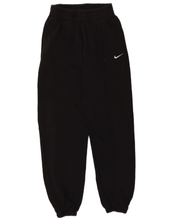 Nike Damen Trainingshose Jogger UK 4 XS Schwarz Baumwolle