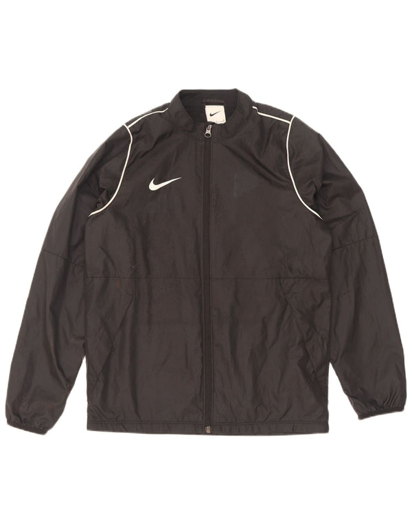 Nike Jungen-Trainingsanzug-Top-Jacke, 12–13 Jahre, groß, schwarzes Polyester