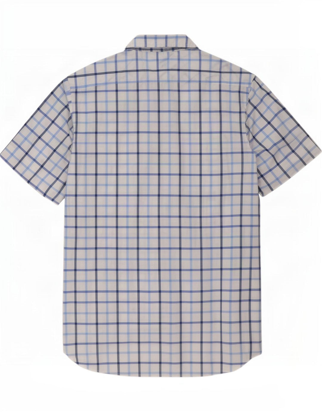 Tommy Hilfiger Herren-Kurzarmhemd, mittelweiß, kariert, Baumwolle