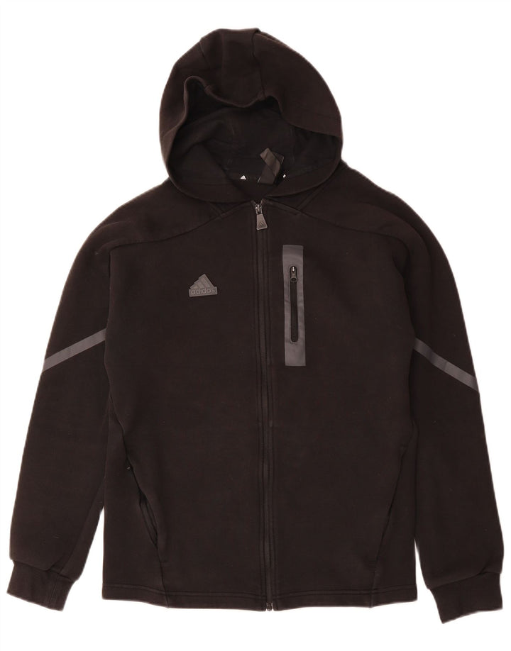 ADIDAS Herren Kapuzenpullover mit Reißverschluss, Größe S, Schwarz