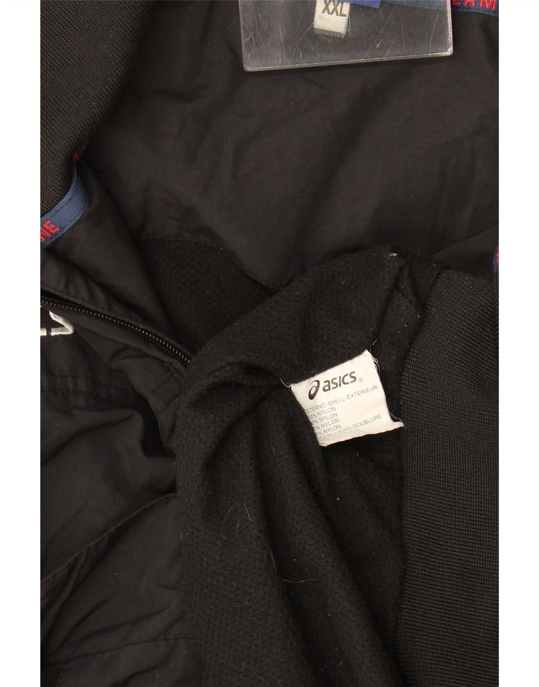 Asics Herren Bomberjacke UK 44 2XL Schwarzes Nylon