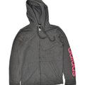 ADIDAS Womens Graphic Zip Hoodie Sweater UK 12/14 Medium Grey Cotton | Vintage Adidas | Thrift | Second-Hand Adidas | Used Clothing | Messina Hembry 