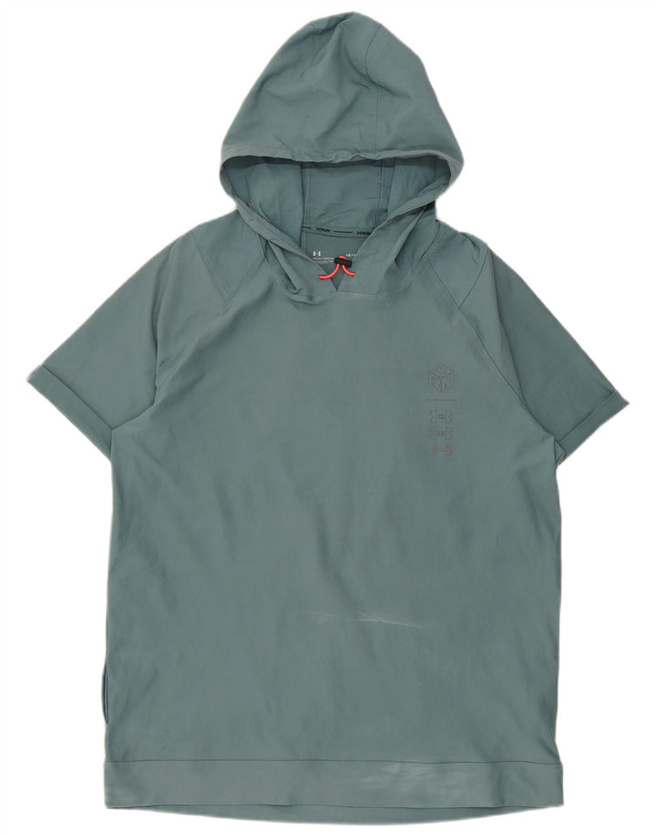 Under Armour Herren-Trainingsanzug mit Kapuze, Pullover, Größe L, Türkis, Elastan